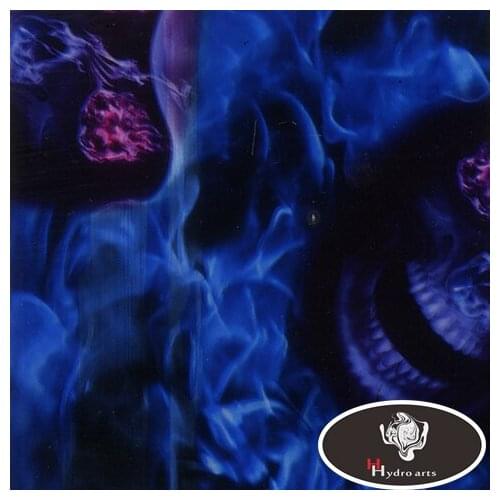 Fire&DEVIL SKULL Pattern Hydrographic Films Water Transfer Printing Films Aqua print Films for Motor Decoration HFY-972 50CM