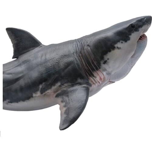 PNSO Megalodon Shark Model Sea Life Classic Toys for Boy Children Ancient Animal Figure Mouth Can Open and Close with Retail Box