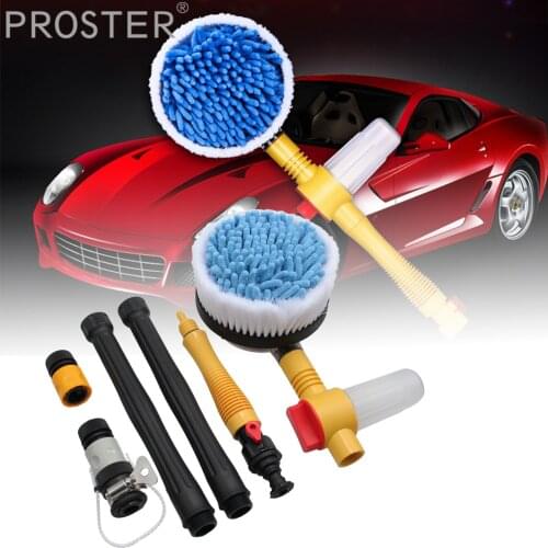 Proster Car Rotating Pole Vehicle Wash Washing Cleaning Brush Sponge Cleaner Hose
