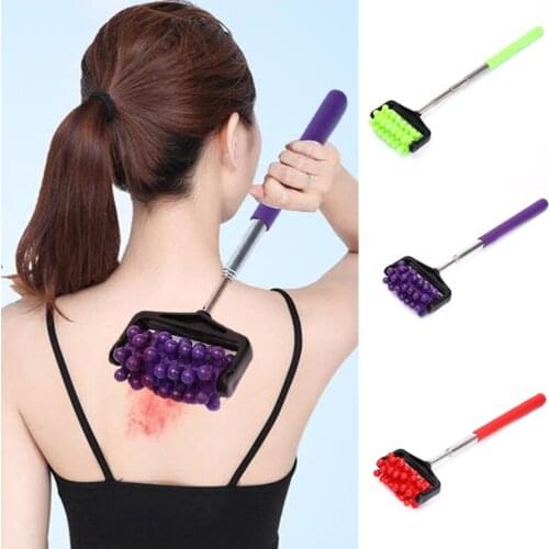 1PCS Extensible Back Roller Massager Rod Meridian Fitness Beater Stick Body Hammer Health Care Tool