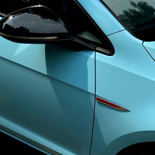 SUNICE Blue High glossy Car Wrap Vinyl Auto Accessory PVC Adhesive Vinyl Bumper Stick 152cmX30cm/50cm(60inchX11.8inch/20inch)
