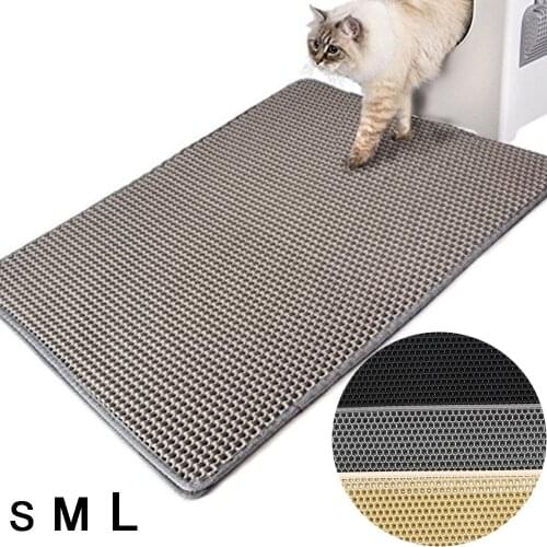 Folding Cat Litter Mat EVA Cats Litter Trapper Mats Waterproof Cushion Foam Rubber Pet Massage Pads Double-layer Kitten Placemat