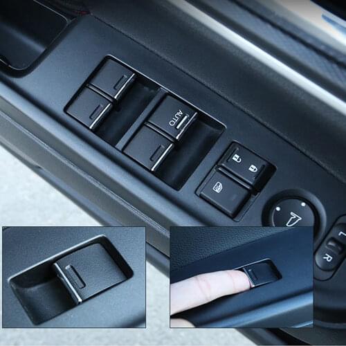 Car styling for Honda CRV CR-V Windows Lift Switch Sticker Door Button Interior Chrome Trim Cover Decoration