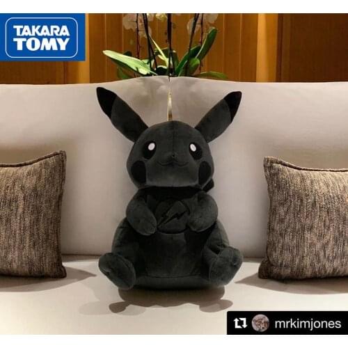 TAKARA TOMY Pokemon 35 Cm Dark Black Doll Anime Doll Doll Pp Cotton Short Plush Animal Toy