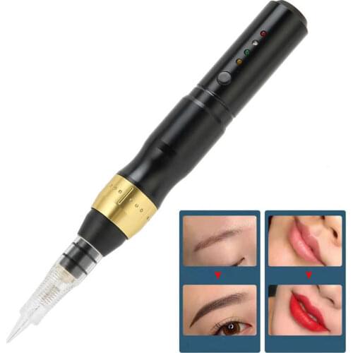 Microblading Machine Eyebrow Tattoo Machine Wireless Semi‑Permanent Makeup Microblading Pen 100-240V