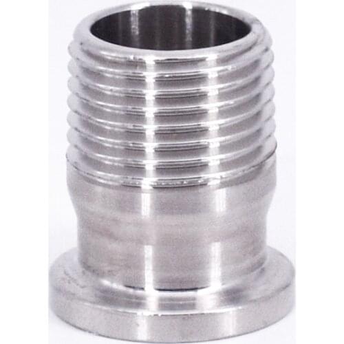 1/2" BSPT Male x 0.5" Tri Clamp SUS 304 Stainless Steel Sanitary Coupler Fitting Homebrew Beer