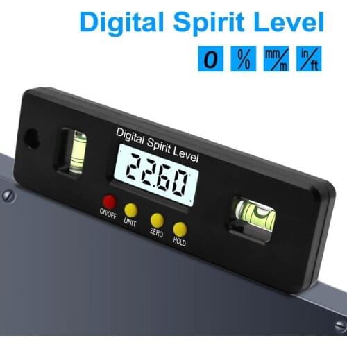 150mm Strong Magnetic Level Ruler Electronic Digital Display Spirit Level Instrument Inclinometer Angle Ruler Measuring Tool