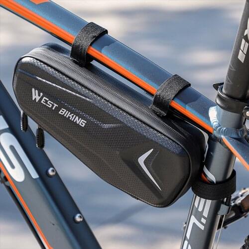 Rainproof Cycling Bicycle Bag Mountain Bike Front Beam Package Tube Frame Bag 6.5in Phone Case Touchscreen Bag Bike Accessories