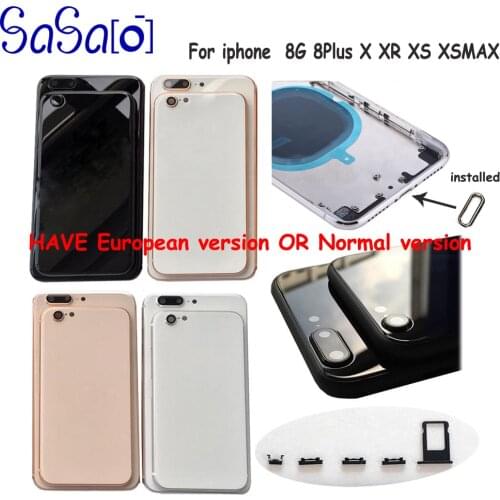 High Quality For iphone 8 8G Plus 11 pro max Back Housing cover Battery glass Rear Door Chassis Frame For iphone X XR