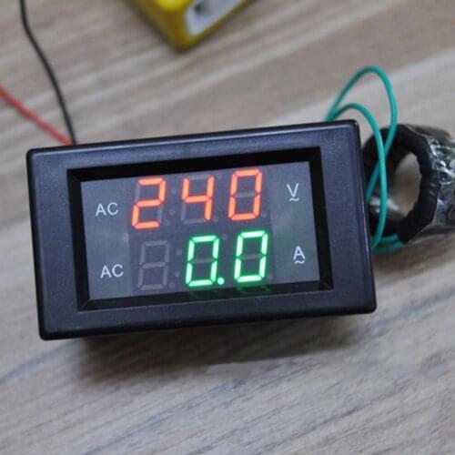 YB4835VA—500V/50A Digital Display AC Voltmeter Ammeter Panel Amp Device Volt Voltage Current Meter Voltage Measurement Tool K9FB