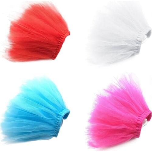 Tutu Skirt Sweet Dog Pet Cat Wedding Dress Soft Tulle Cosplay Mesh Solid Short skirt Bulldog Summer Princess Clothes