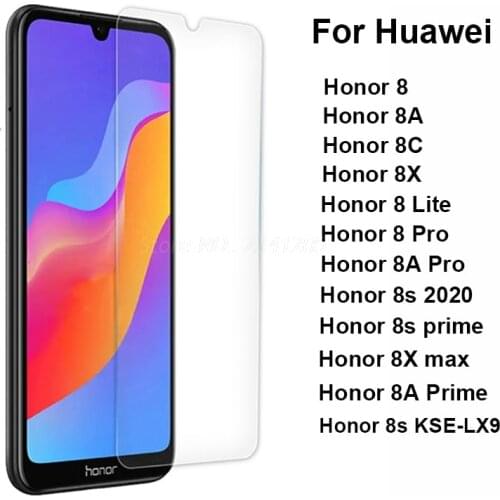 2Pcs Tempered Glass For huawei honor 8s 8a pro 8c 8x 8lite prime Screen Protector Protective Glass honor 8s 2020 8A honor8s film