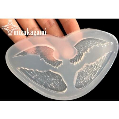 1pcs UV Resin Jewelry Liquid Silicone Mold Angel Wings Shape Resin Charms Molds For DIY Intersperse Decorate Making Molds