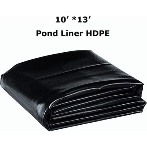 10 ft x 13 ft Pond Liner Products HDPE Black for Koi Ponds, Streams Fountains and Water Gardens 0.3mm 11.8mil Thickness