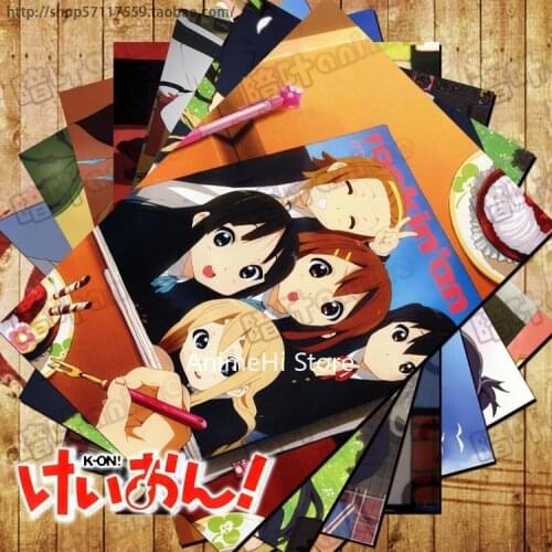 10 Pcs/set Anime K-ON! Posters Nakano Azusa Tainaka Ritsu Akiyama Mio Hirasawa Yui Wall Pictures for Colletion A3 Stickers