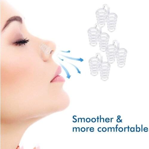 1boxes/lot Anti Snore Apnea Nose Clip Stop Snore Device Silicone Comfortable Nose Vent Nasal Dilators Stop Snoring Sleeping Aid