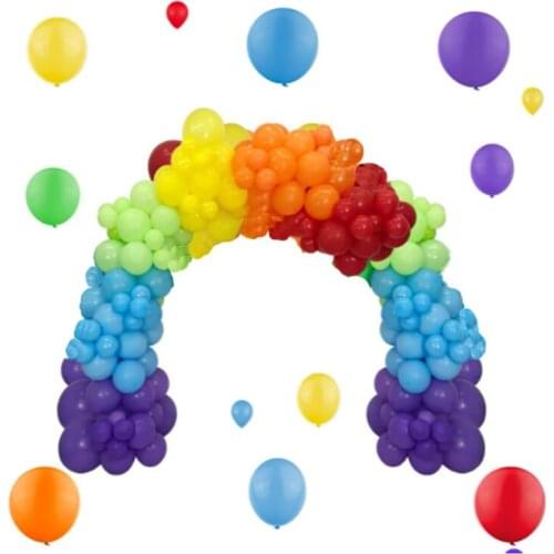 90Pcs Rainbow Assorted Color Latex Balloons Garland Kit For Birthday Wedding Baby Shower Engagement Anniversary Party Decoration
