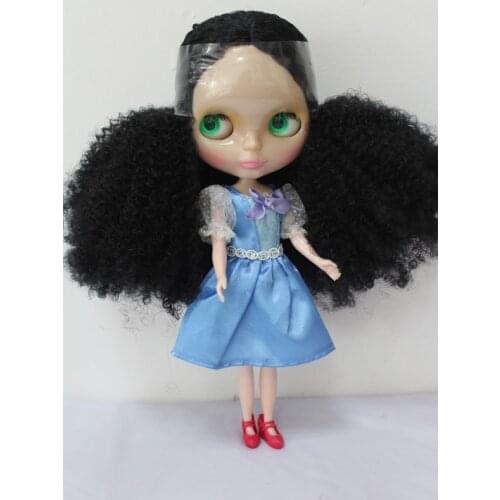 Free Shipping Transparent RBL-185T DIY Nude Blyth doll birthday gift for girl 4 colour big eyes with beautiful Hair cute toy