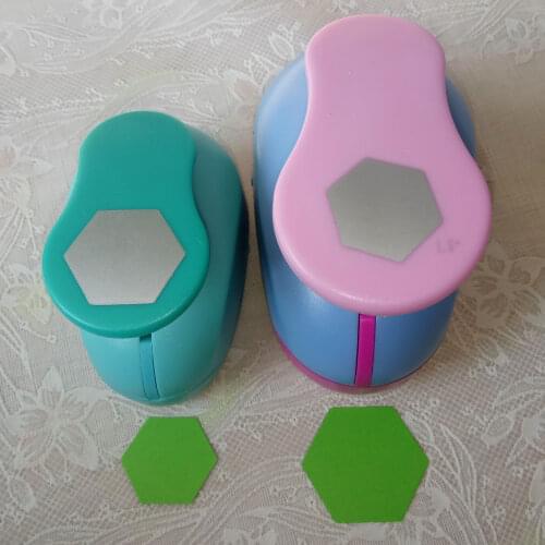 Free ship hexagon punch paper cutter crafts scrapbook Embossing device kid hole punches cortador de papel S2934-8