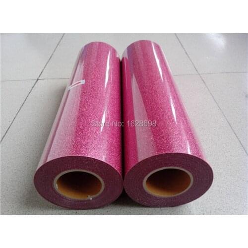 CDG-04 pink color South Korea good quality Glitter Heat Transfer Film on garment size :50*100cm
