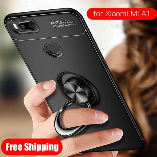 Mi A1 Case Magnetic Car Holder Case For Xiaomi Mi A1 Case 360 Rotating Finger Ring Phone Cover For Xiaomi A1 MiA1 5X Capa Shell