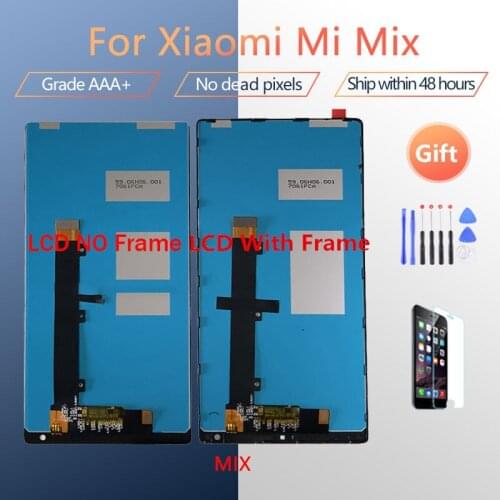 For XIAOMI Mi Mix Original LCD screen assembly with front case Black With repair tools and Tempered film
