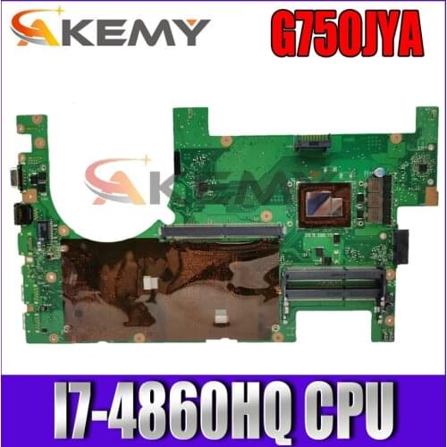G750JYA 2D interface I7-4700HQ CPU mainboard For ASUS G750JZ G750JY G750J laptop motherboard 60NB04K0 100% Tested free shipping