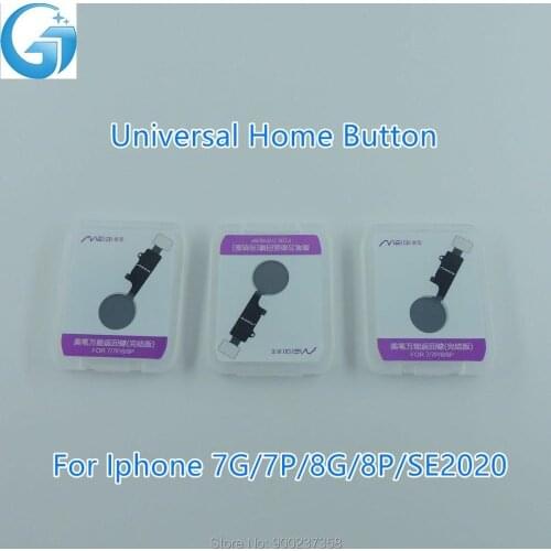 Home-Button Flex For iPhone 7G/7P/8G/8P/SE2020 Return Back Home Button With Flex Cable Rubber Sticker