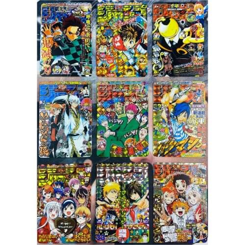 9pcs/set Jump Youth Weekly Cover Card Demon Slayer Toys Hobbies Hobby Collectibles Game Anime Collection Cards