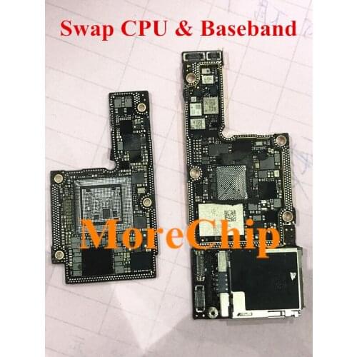 For iPhone XS CNC Board 256GB Swap Drill CPU Baseband Motherboard Mainboard Logic Board Good Working After Change CPU Baseband