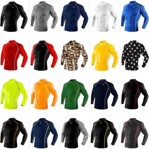 Newest Edition TakeFive Mens Skin Tight Compression Base Layer Total Long Running Shirts