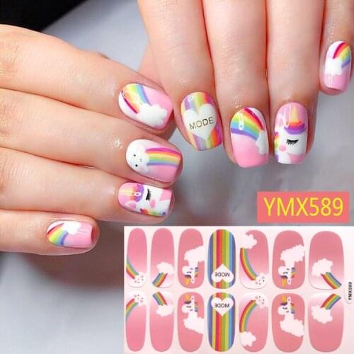 1 Sheet Korea Nail Sticker Full Cover Nail Art Wraps Decorations DIY Manicure Slider Nail Vinyls Nails Decals Manicure Art