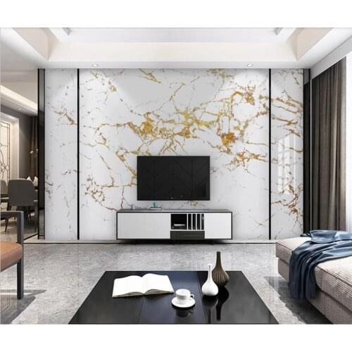 Milofi custom wallpaper mural modern abstract atmospheric golden texture marbled background wall decoration wallpaper