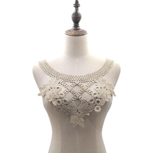 New Years Goods Water-soluble Embroidery Lace Collar Ladies Cheongsam Pajamas Applique Passion Sexy Underwear Decorative Fabric