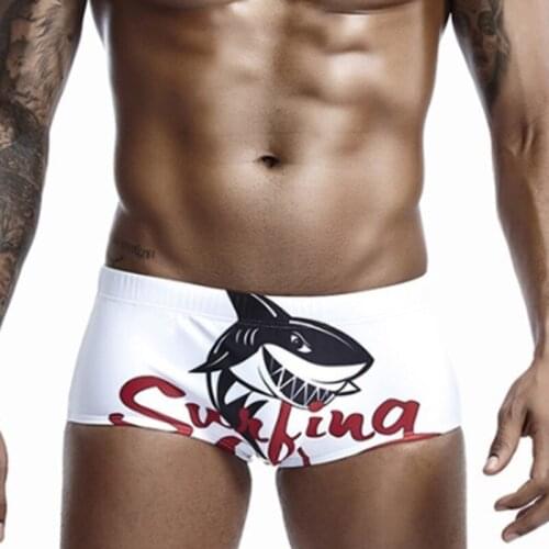 New Cartoon Swimming Trunks Swimsuit Men Swimwear Gay Mens Bikini Boxer Shorts Male Swim Wear Beach Surf Bathing Suit Beachwear