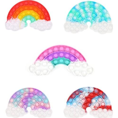 Cloud Silicone Anti-stress Simple Dimple Anti Anxiety Funny Kids Stress Reliever Toys Push Bubble Sensory Fidget Squeeze Toys