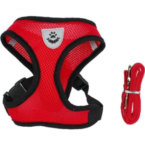 Dog Harness for Chihuahua Pug Small Medium Dogs Nylon Mesh Puppy Cat Harnesses Vest Reflective Walking Lead Leash Petshop Sets