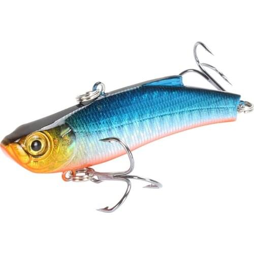 1pcs VIB Winter Ice Sea Fishing Lures 7cm/18.4g Hard Crankbait Wobblers Artificial 7 Colors Trolling Carp Fishing Accessories