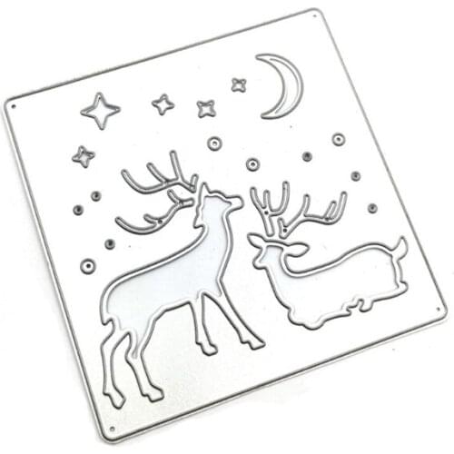 68UE Christmas Elk Metal Cutting Dies Stencil DIY Scrapbooking Album Paper Card Template Mold Embossing Craft Decoration