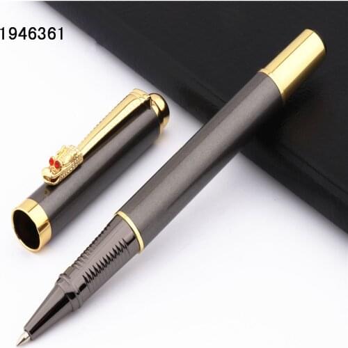 Luxury quality 7026 Gray Oriental dragon Business office Medium Nib Rollerball Pen