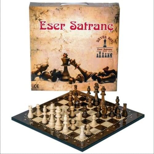 Chess Game Board Mahjong Clock Piece Set, Wooden Play Nacre 35x35 cm Men Women Mind Intelligence Strategy Game Sets Suitable for