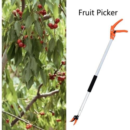 0.8/1M Tree Trimmer High Branch Pruning Tool Long Reach Aluminium Handle Fruit Picker Pruner Tree Cutter Garden Shear Tool