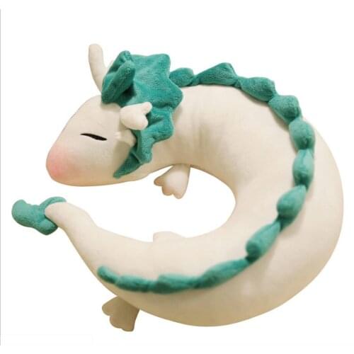 Dragon Haku U-Shape Neck Pillow Plush Toy Doll Relax Travel Spirited Away Anime