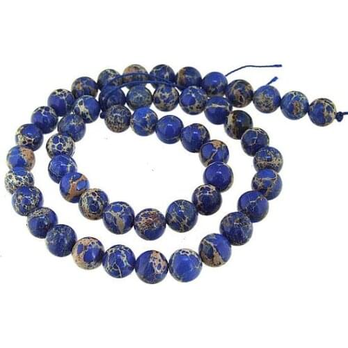 Unique Pearls jewellery Store Dark Blue Goldstone Jade 10mm Gemstone Loose Beads One Full Strand 15'' LC3-0280
