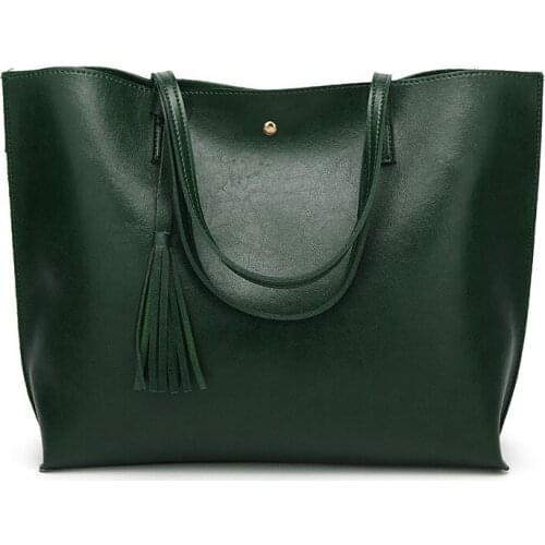 Large capacity womens single shoulder bag New European and American retro women tote bag