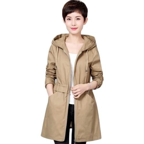 Womens Windbreaker 2021 Autumn New Loose 5XL Fashion Jacket Female Windbreaker Coat With Lined Casual All-match Spring Top C816