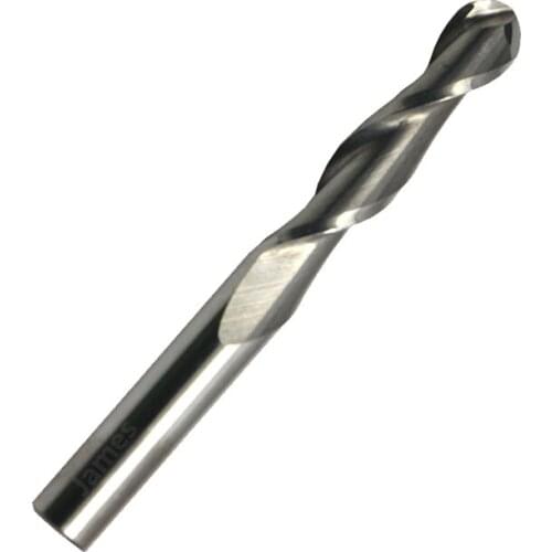 1pc 3.175mm SHK BALLNOSE Two Flutes Spiral End Mills round bottomed Double Flutes Milling Cutter Spiral PVC Cutter