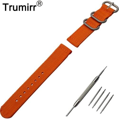 18mm 20mm 22mm Nylon Watch Band +Tool for Seiko Zulu Fabric Strap Wrist Belt Bracelet Black Gray Brown Blue Green Orange