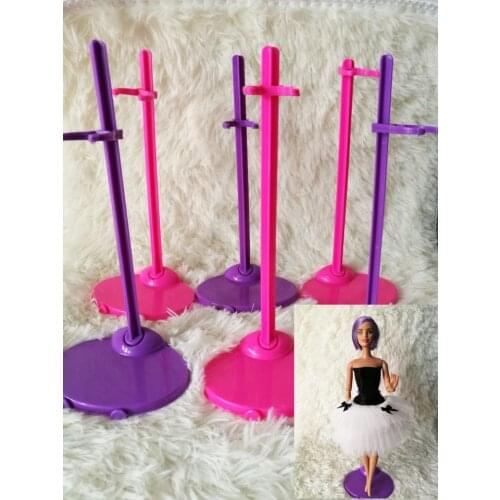 2019 Free shipping 4pcs/lot 2 colors mixed Doll Stand doll accessories Display Holder For Barbie Doll