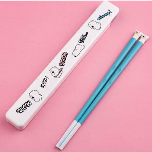 5pairs Cute Bear Cartoon Chopstick Kid Children Chinese Chopstick Portable Outdoor Picnic Camping Tableware Gifts